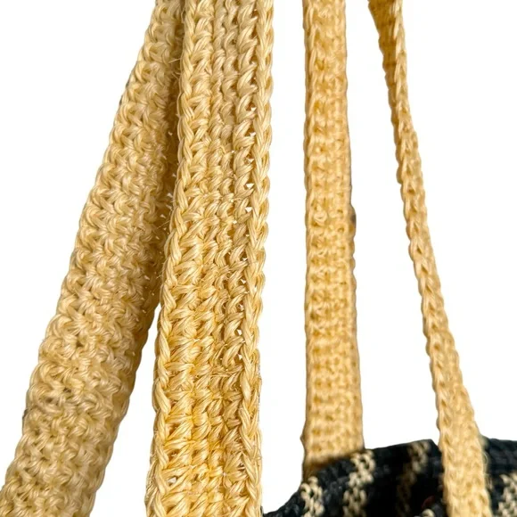 FIQUE DARK BLUE STRIPES TOTE BAG - Picture 3 of 7